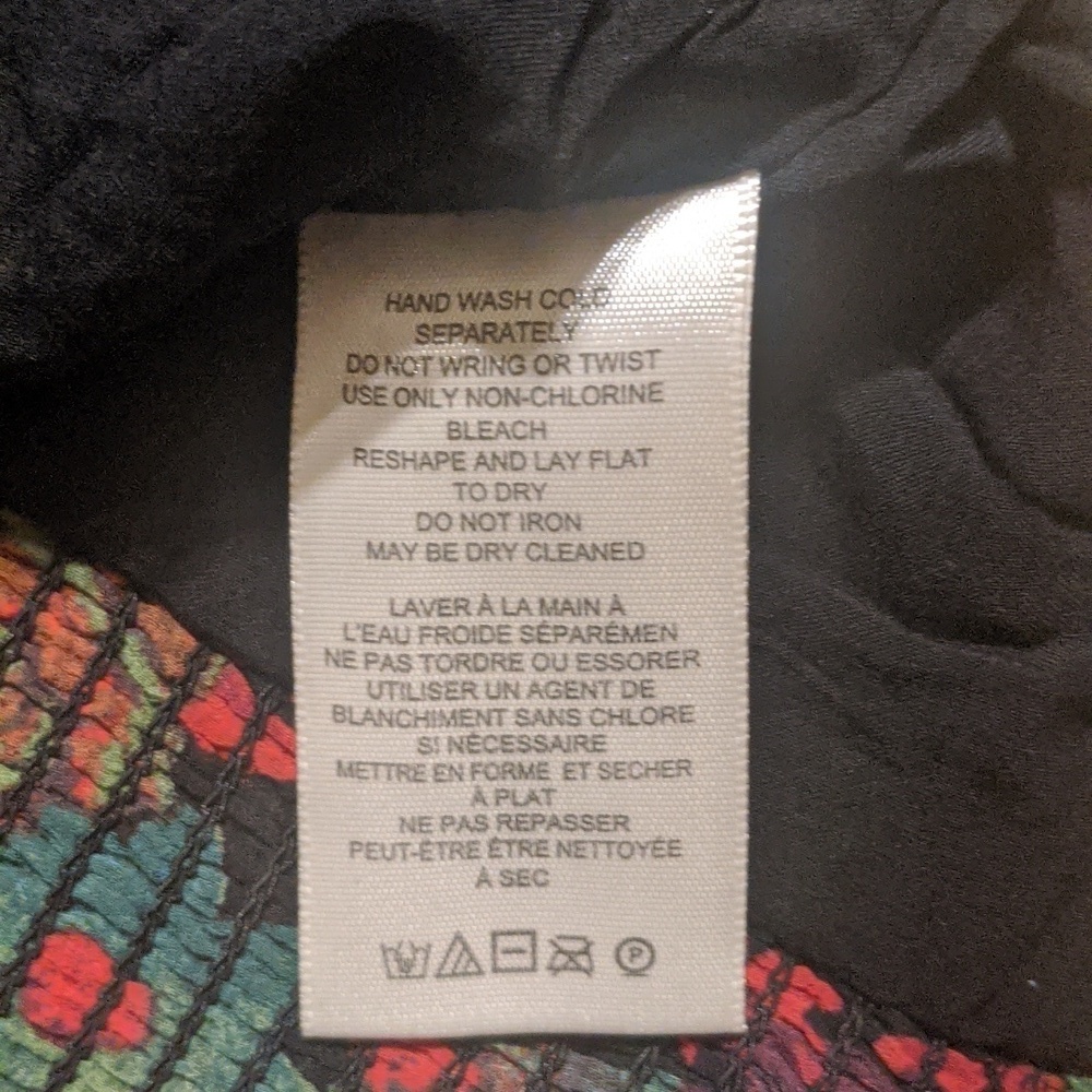 Free People NWOT Oh La La Blouse in Black Floral - Picture 7 of 10